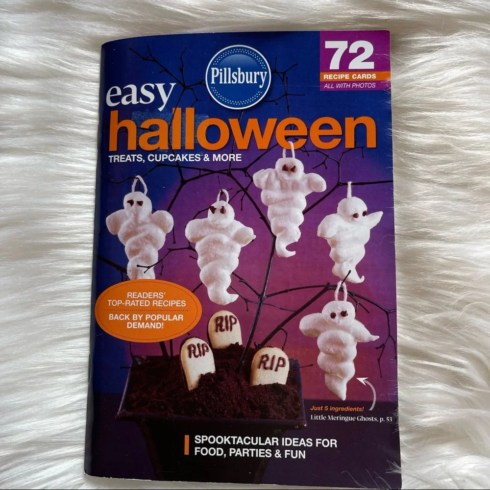 Lot Of 3 Pillsbury Halloween Cookbooks w/ Recipe Cards, Booklets, Softcover